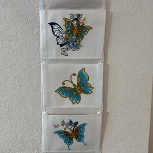 3 Pocket Butterfly Wall Hanging